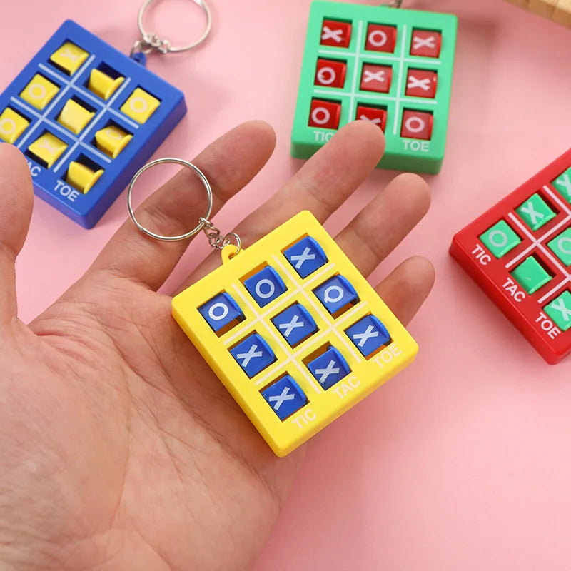 5Pcs Colorful Tic Tac Toe Keychain for Kids Educational Toys Birthday Party Favor Classroom Prizes Goodie Filler Pinata Gift