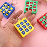 5Pcs Colorful Tic Tac Toe Keychain for Kids Educational Toys Birthday Party Favor Classroom Prizes Goodie Filler Pinata Gift