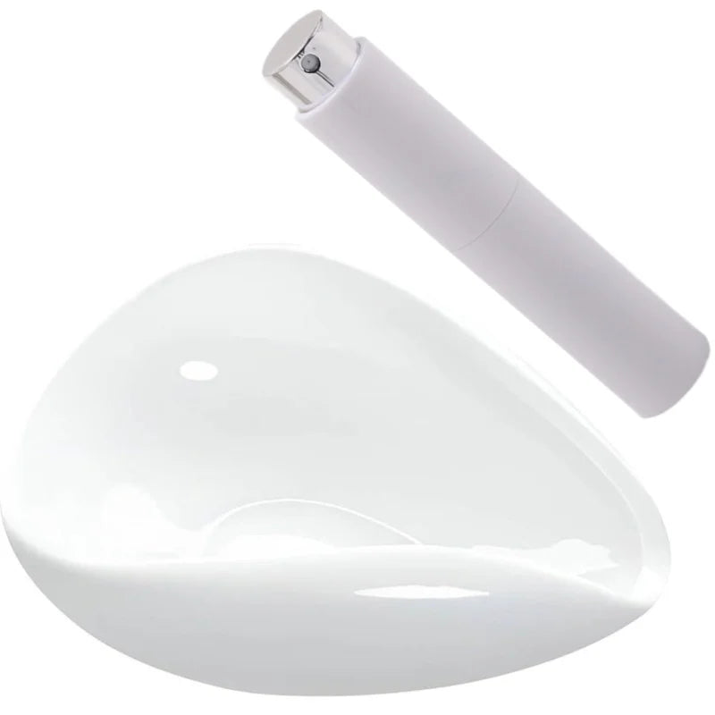 Coffee Bean Dosing Cup and Spoon Set, Ceramic Dosing Vessel Measuring Tray Kit for Coffee or Tea, Espresso Accessories