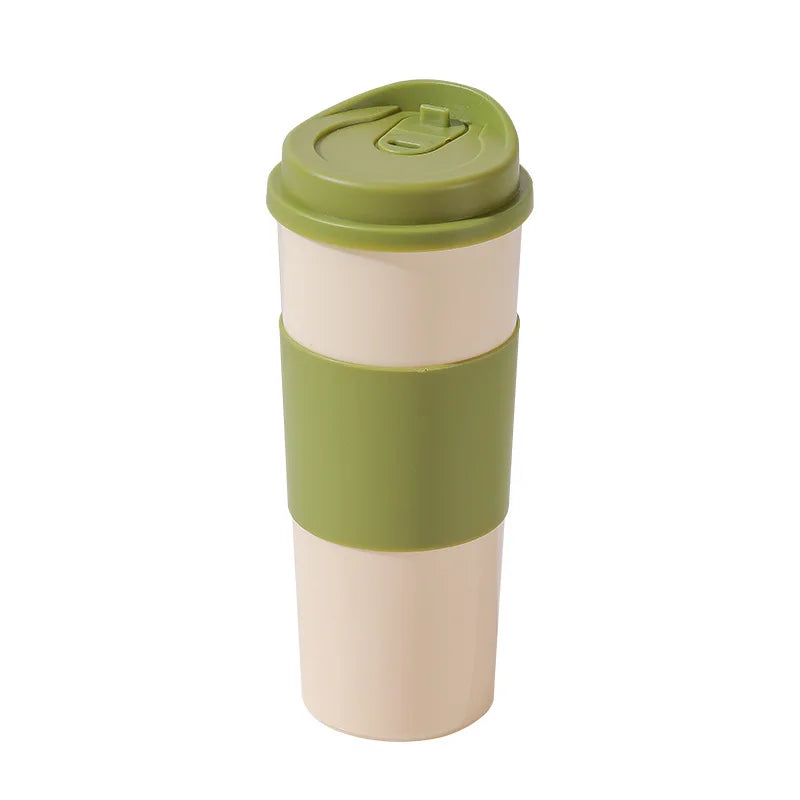 1PC 16OZ Reusable Free BPA Travel Plastic Coffee Cup with Non-Slip Sleeve To Go Travel Cups Hot or Cold Drinks