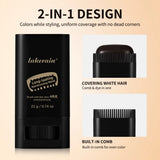 2in1 Hair Dye Stick with Comb Black Brown Coffee Long Lasting Temporary Hair Coloring Covered White Hairs Hairline Pen Washable