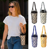 1 Hand Woven Mesh Bag,water Cup,portable Beverage and Coffee Bag,reusablehandheld Kettle Bag, Beverage Bag, Decorative Mesh Bag