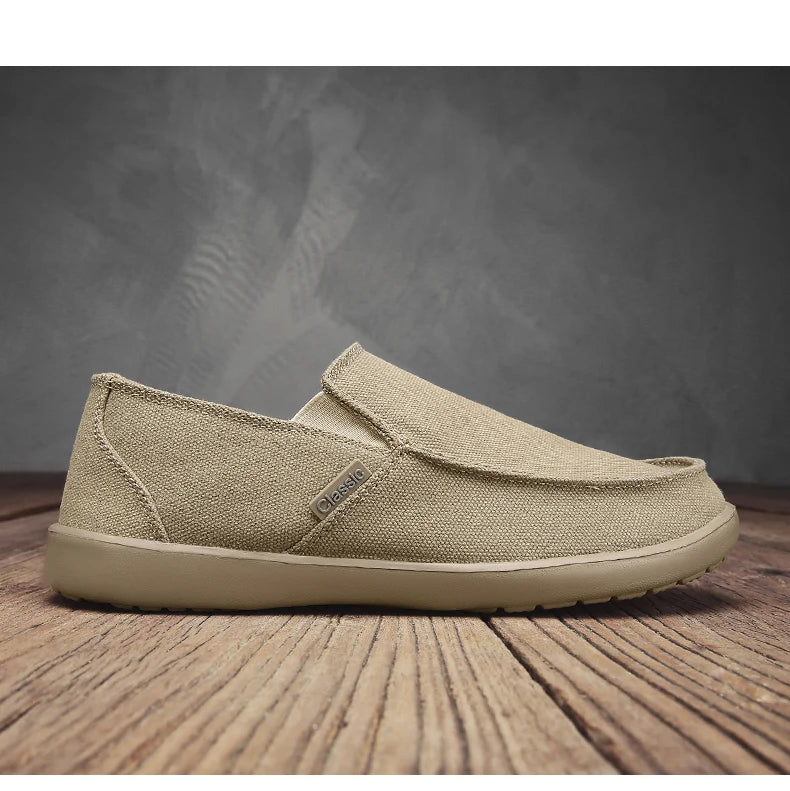 Fashion Men's Sneakers Canvas Breathable Men's Walking Driving Shoes Comfortable Outdoor Men Flats Casual Shoes Tenis Masculino
