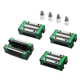 2pcs HGR20 Square Linear Guide Rail 300 400 500 800 1000 1500mm + 4pcs HGH20CA Bearing Slide Block Carriages For CNC 3D Printer