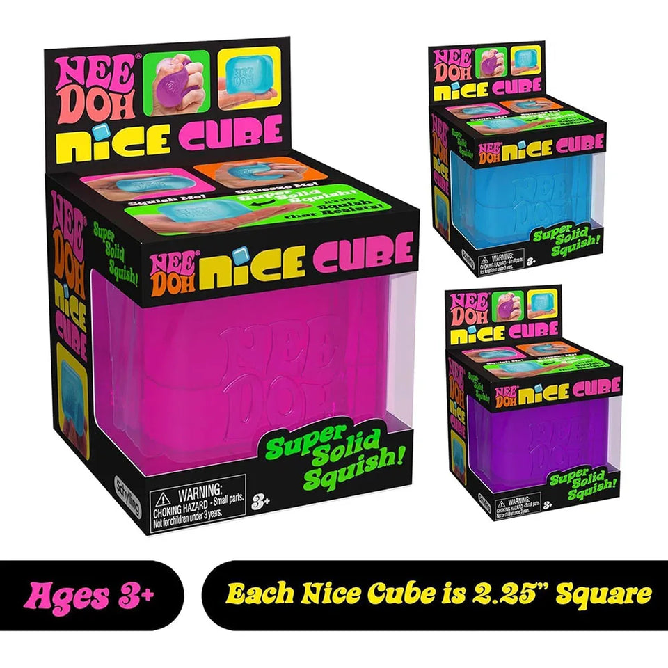 -2026 Hot NeeDoh Nice Cube 2.25" Super Solid Squish Sensory Squeeze Toy Stress Anxiety Relief Calming Fidget Toy for Kids Adults