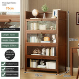 Bookshelf, bookcase, dust-proof floor-standing storage rack, household children and students storage rack with doors