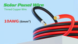 US Stock 10AWG Solar Extension Cable 100m 50m 6mm2 IP67 Waterproof Solar Power Cable Red Black For PV Panel Connection Home Boat
