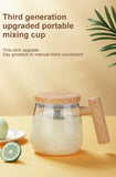 400ML Electric Blender Mixer Pot Portable Self Stirring Glass Coffee Cup Mugs Kitchen Tools for Milk Latte Coffee Drinks Mixing