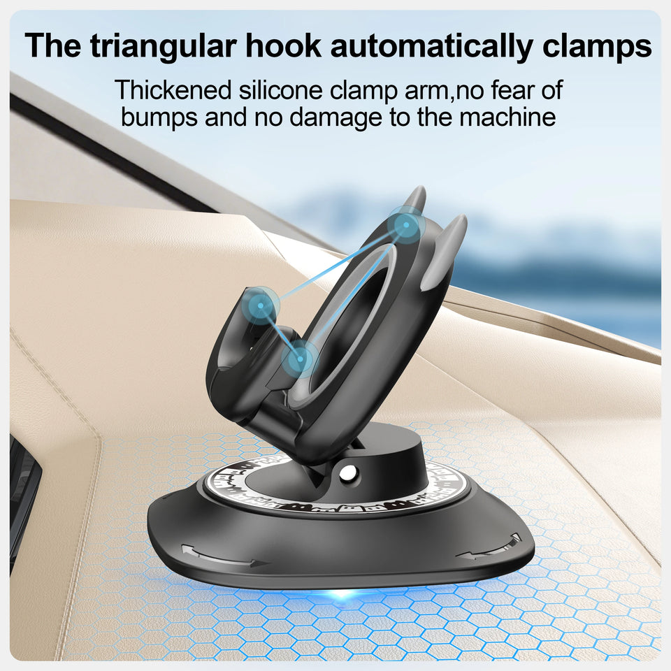 360 Degree Rotating Non-Slip Car Phone Holder Mat Dashboard Cell Phone Stand Compatible with All Smartphones