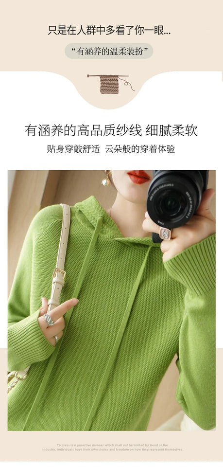 Hoodies And Sweatshirts Long Sleeve Sweaters For Women Wool Clothing New Arrivals Knitted Jumpers Female Outerwears Fashion Tops