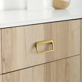 Goo-Ki Brushed Brass Cabinet Handle Antique Three-dimensional Finger Pulls Wardrobe Drawer Long Handle Nickel Drawer Pulls