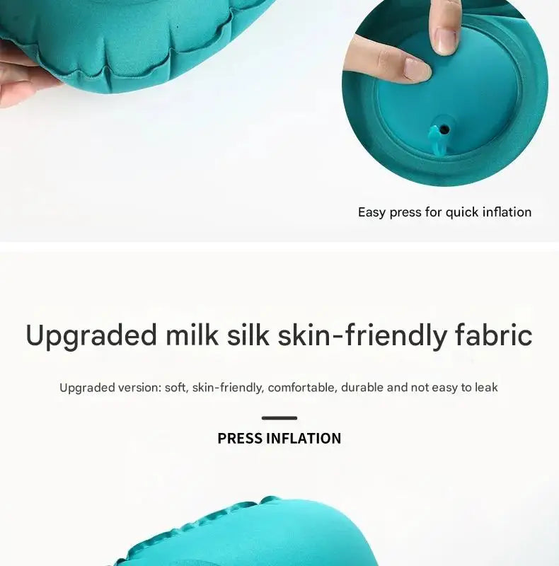 Camping Inflatable Pillow Portable Ultralight Travel Hiking Air Sleeping Pillow for Neck and Lumbar Support