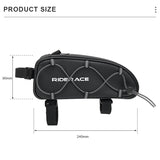 RIDERACE Bicycle Top Tube Bag Portable PU Rainproof Waterproof MTB Gravel Bike Handlebar Front Bag Road Cycling Accessories