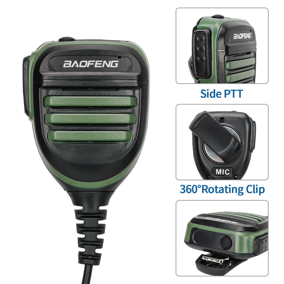 Baofeng BF-780 Dual PTT Remote Shoulder Walkie Talkie Speaker Microphone Mic For UV-5R BF-888S 5RH 21 PRO Quansheng UV-K5 UV-K6