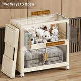 Collapsible Sturdy Storage Cabinet with Drawers and Wheels - Roomy Multi-purpose PP Organizer - Durable Storage Shelf