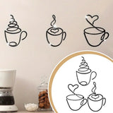 1/3pcs of Creative Coffee Wall Hangings, Coffee Shop Decorations, Interior Wall Decorations, Wall Hanging Iron Paintings