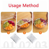 50 Pieces Disposable Food Cover Plastic Wrap Food Grade Fruit And Vegetable Plastic Bags Elastic Plastic Bags Kitchen Organizer