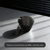 Bincoo Premium Titanium Coffee Cup 90ml for Espresso Extraction and Milk Measurement Durable Pure Titanium Construction Perfect