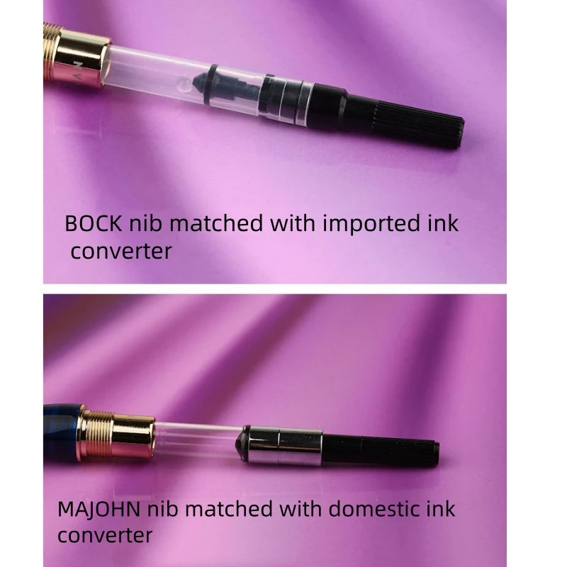 MoonMan M800 Fashion Elegant Acrylic Fountain Pen German BOCK Nib/MAJOHN Nib Luxury Business Office Writing Ink Pens Lady Gift