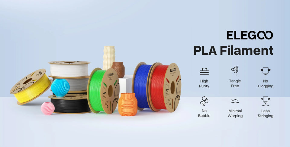 ELEGOO PLA Filament 10KG 1.75mm Plastic 3D PLA for 3D Printer Filament for FDM 3D Printer Elegoo