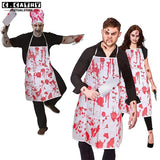 Halloween Blood Apron Set Party Butcher Costume Sharp Knife Horror Kitchen Bloody Scary Dress Up Atmosphere Cosplay Props