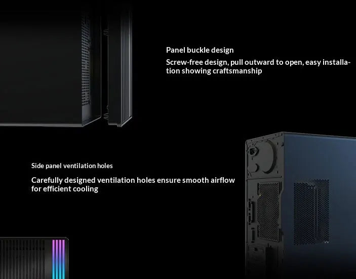 WJCOOLMAN Craftsman Series Small Chassis Home-Type Desktop Computer Supports M-ATX Motherboard - Compact Gaming PC Build