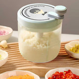 Garlic Crusher, Highly Efficient Masher Chopper for Home, Multifunctional Manual Grinder with Safe Blades