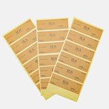 Kraft Paper Rectangular Self-Adhesive Packaging Stickers Customized Logo for Small Businesses - Plain Brown Labels