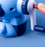 Cartoon Astronaut Pencil Sharpener Student Pencil Sharpener Hand Crank Manual Sharpener Adjustable Thickness Cute Pencil Cutter