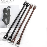 1Pair 38cm Genuine Leather Bag Straps Belts DIY Replacement Handbag Purse Handle Bag Accessories Coffee Black Bags Straps Belts