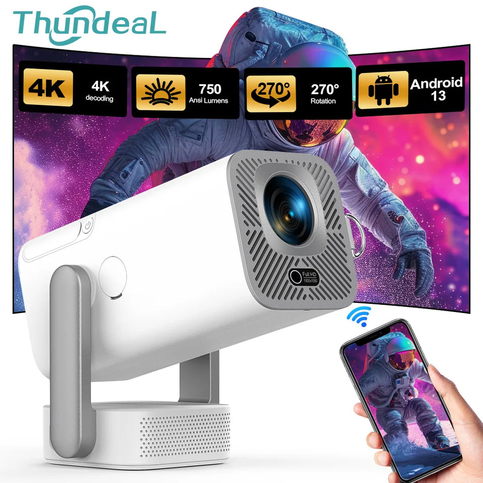 ThundeaL HD Mini Projector TD80 Pro Full HD 1080P 4K Video WIFI Android Portable Projector TD80Pro Home Theater Cinema PK TD80W
