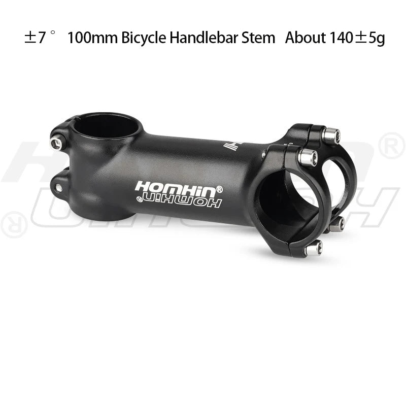 Homehin Adjustable Bicycle Handlebar Stem Ultralight 7/17 Degrees Bike Stems 31.8*45-120mm Positive Negative Vertical Handle
