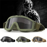 Explosion Proof Shooting Tactical Goggles Anti-impact CS War Game Airsoft Paintball Hunting Mounteering Goggles Glasses