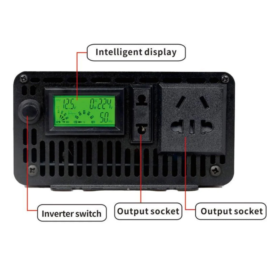 Pure Sine Wave Car Inverter 2000W 3000W Transformer Power Converter 12V 24V 48V 60V 72V to AC 110V 220V 50hz 60hz Solar Inverter