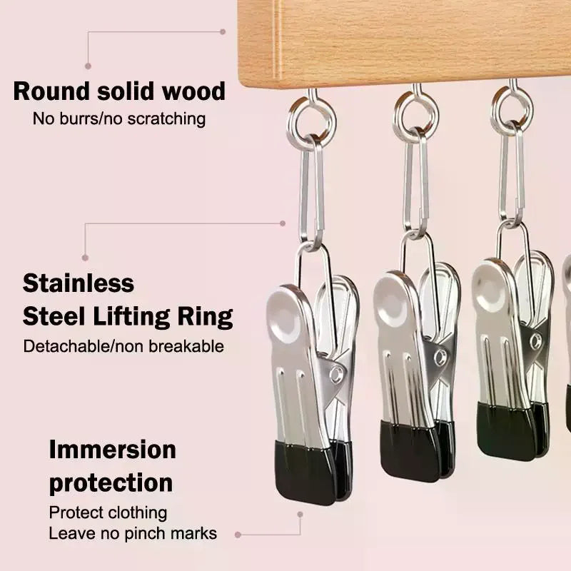 Closet Organizer With 10/12 Clips, Space Saving Hanging Closet Organizer, Space-Saving Hat Scarf Clothespins