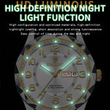 BINBOND New Fashion Mens Casual Sports Watches For Men Retro Big Dial Quartz Watches Classic Leather Business Men Watches B5663