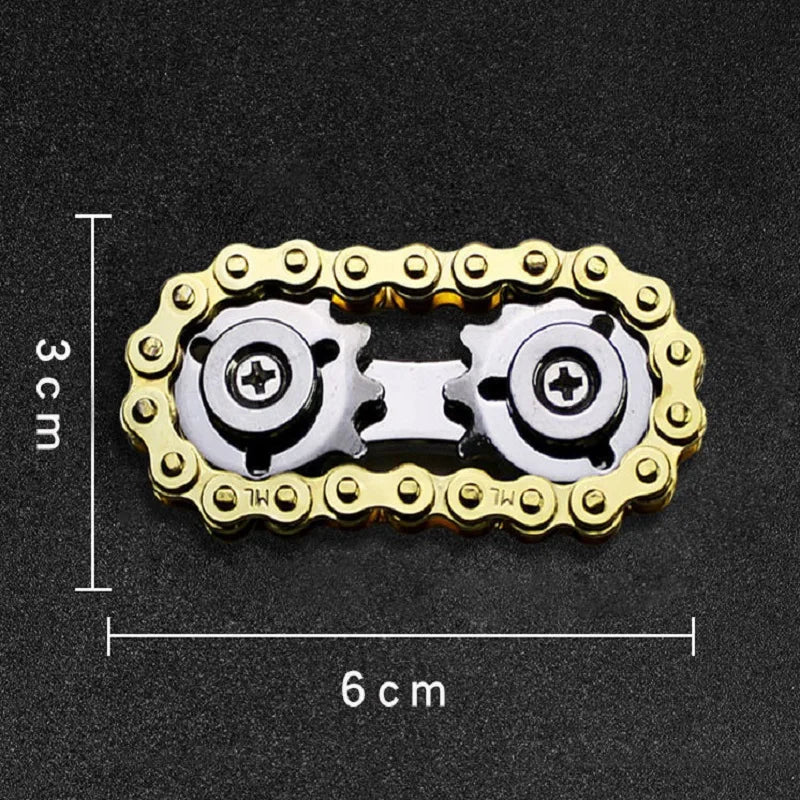 New EDC Sprockets Flywheel Gyro - Antistress Anxiety Metal Bike Chains Fingertip Spinner Fidget Toys For Adult