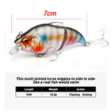 Fishing Lure Vatalion 7cm 10.5g Sinking Floating Crankbait Artificial HardBait Jointed VIB Vibration Wobblers Trout Bass Fishing