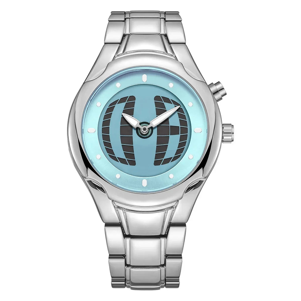 Business AAA Quartz Watch Color Square Y2K Pointer Number Dual Display Steel Personalize Hot Watches Men Dynamic Design Clcok