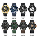NAVIFORCE Waterproof Watches for Men Original Brand Luxury Leather Men's Quartz Wristwatch Fashion Military Chronograph Male