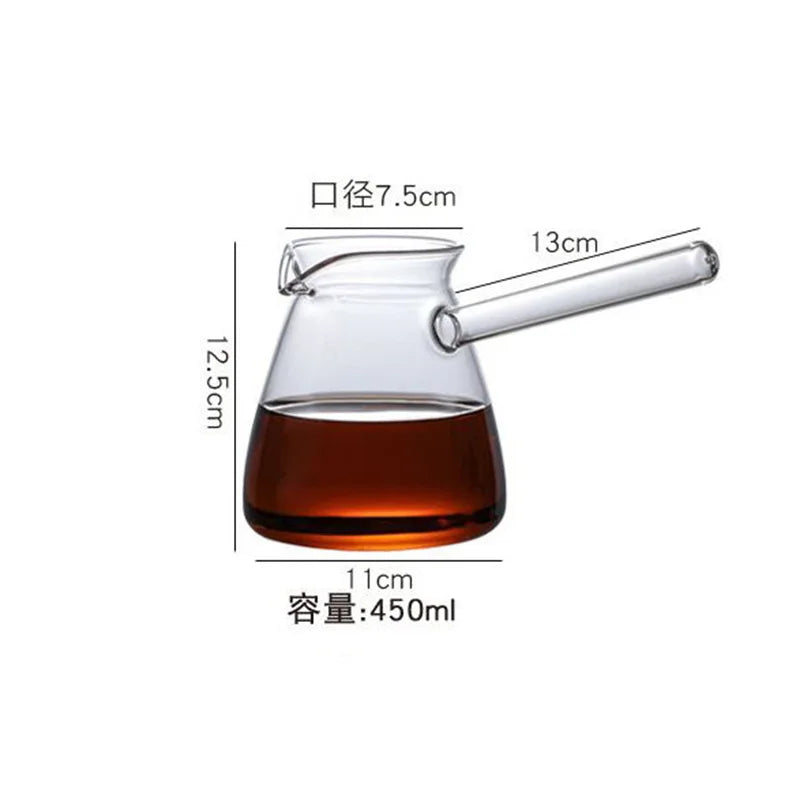 Heat Resistant Coffee Pot Glass Turkishwarmer Tea Maker Pitcher Butter Stovetop Kettle Boiler Handle Arabic Melting Saucepan