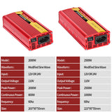 2000W Car Power Inverter 12V DC to 110V/220V 60HZAC Converter with Dual USB Quick Car Charger Adapter(Red)