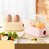 Electric Egg Boiler Automatic Cooker Rapid Egg Boiler Breakfast Machine Multi-Function Egg Cooker 2 Eggs Portable Food Steamer