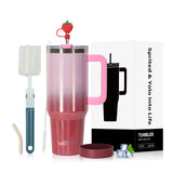 WATERSY 30oz/40oz Stainless Steel Thermal Cup Large Capacity Tumbler with Handle & Straw Insulated Mug Travel for Coffee