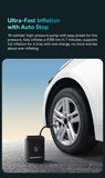 Baseus 2 In 1 Car Air Pump 8000mAh Power Bank Portable Air Compressor with LCD Digital Display Car Tire Inflator Pump