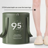 Portable Collapsible Foot Bath Tub Waterproof PVC Insulated Foot Bath Bag 37cm Travel Foot Spa Soaking Feet Foot Bath Bucket