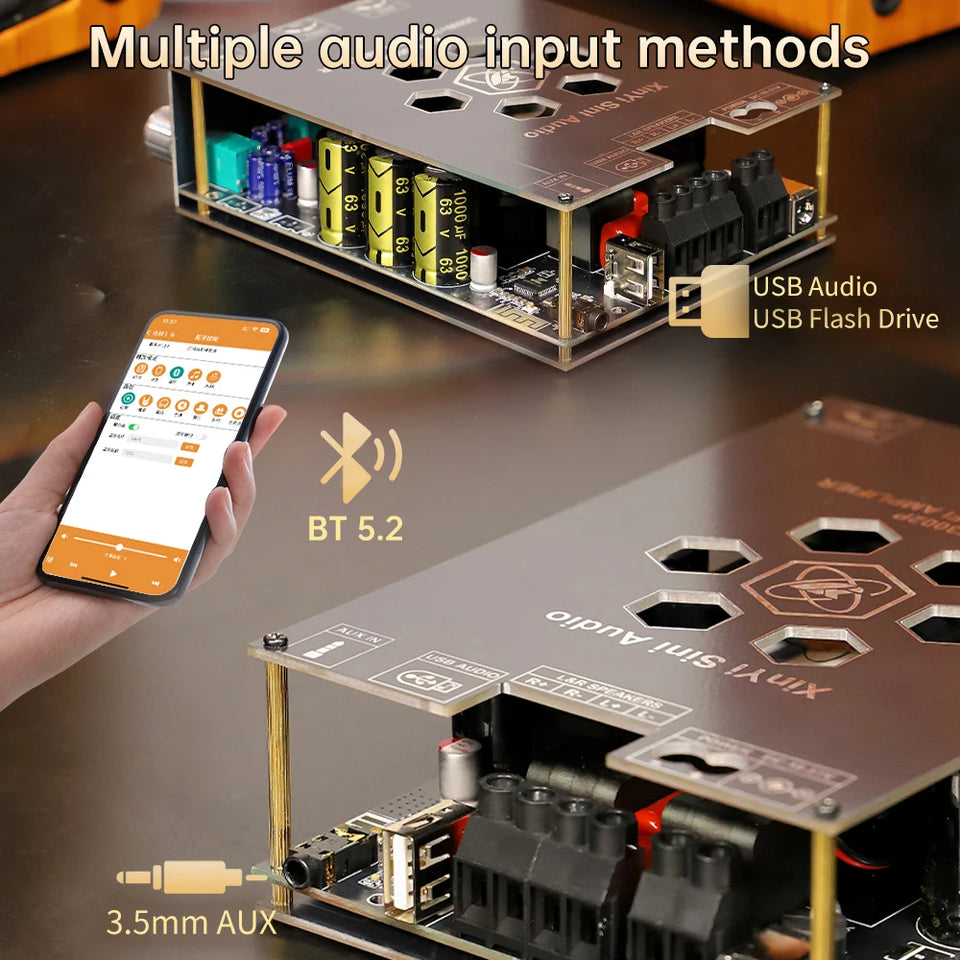 T3002P upgraded version 300WX2 Bluetooth digital amplifier board module with high and low frequency adjustment, imported TPA3255