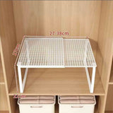 Closet Shelf Wardrobe Organizer Wardrobe Divider Board Stackable Shelves Clother Storage Rack Telescopic Adjustable