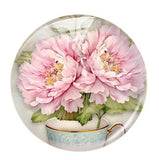 Handmade Teacup Coffee Cup Flower Photo Glass Cabochon Flatback Demo Flat Back Cameo For Diy Jewelry Making Supplies Accessories