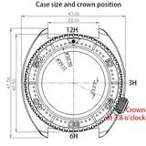 45mm Men Watches Case Skx007 Skx009 Skx013 Skx Mod Sapphire Glass For Seiko Tuna Turtle NH35 NH36 Movement 28.5mm Dial Hot Sale